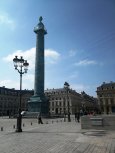Place Vendôme aikštė su kolona Napoleonui. Paryžius