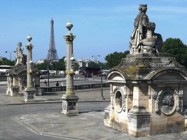 Konkordijos aikštė su Eifelio bokštu fone. Paryžius