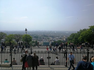 Paryžiaus panorama nuo Šv. Jėzaus širdies bazilikos. Paryžius