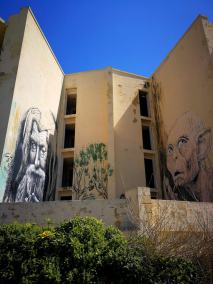 Gatvės menas ant apleistų pastatų. Marsaskala, Malta